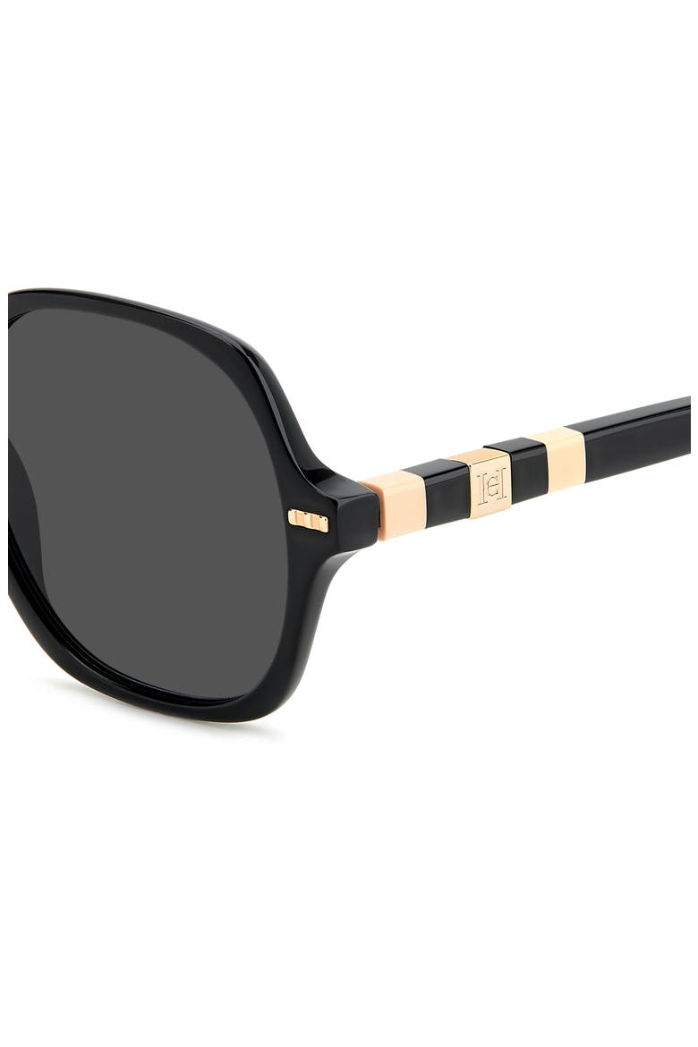 55mm Square Sunglasses, Alternate, color, BLACK