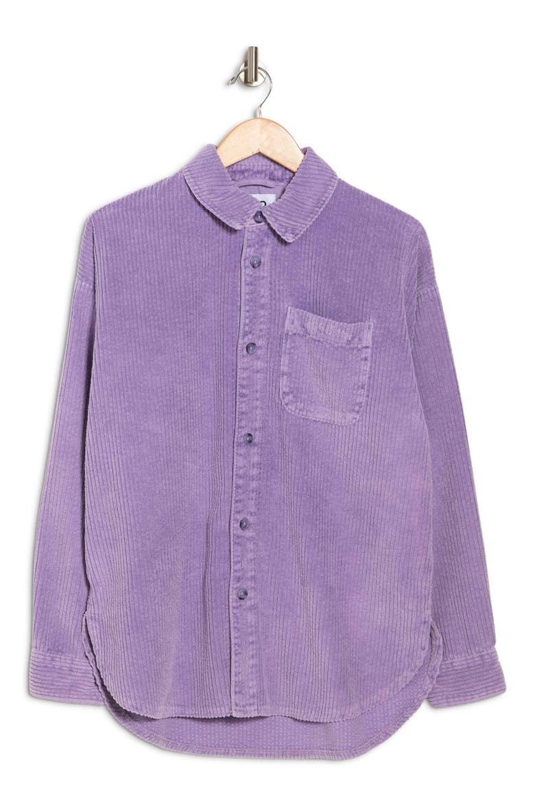 Urban Outfitters Corduroy Shirt Jacket, Alternate, color, LILAC