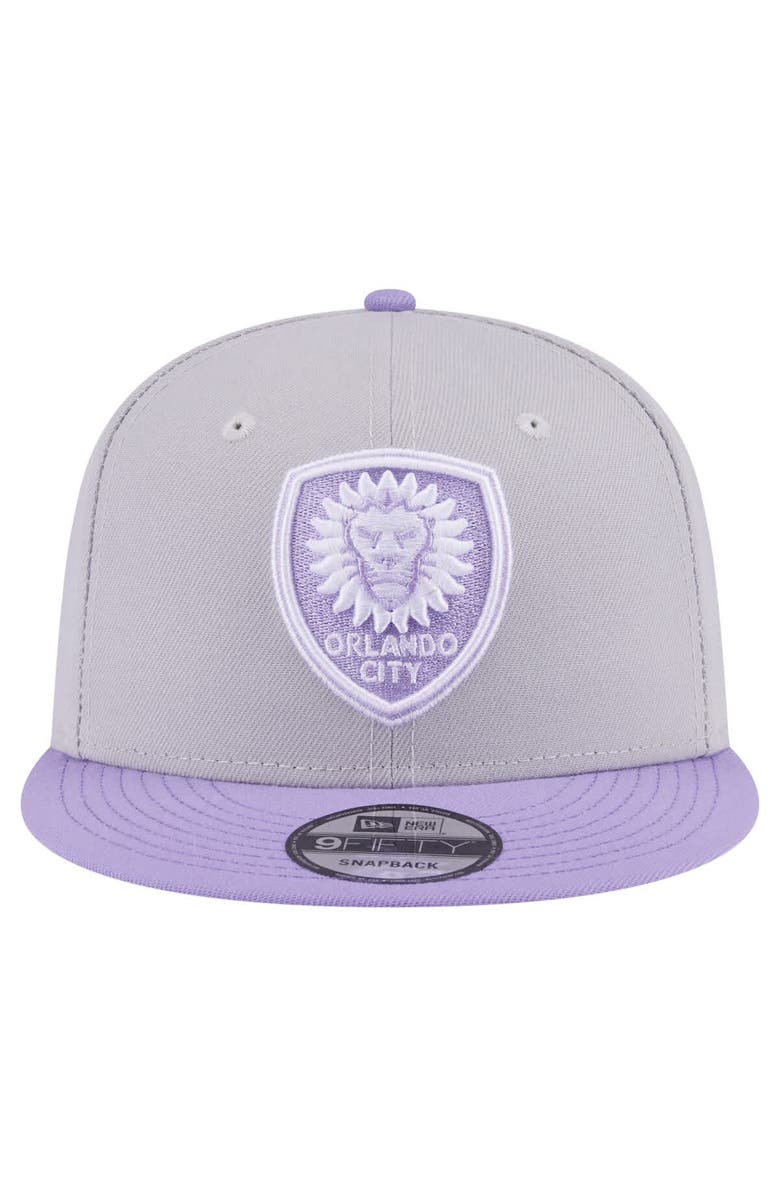 New Era Men's New Era Gray Orlando City SC Color Pack Two-Tone 9FIFTY Snapback Hat, Alternate, color, Gray