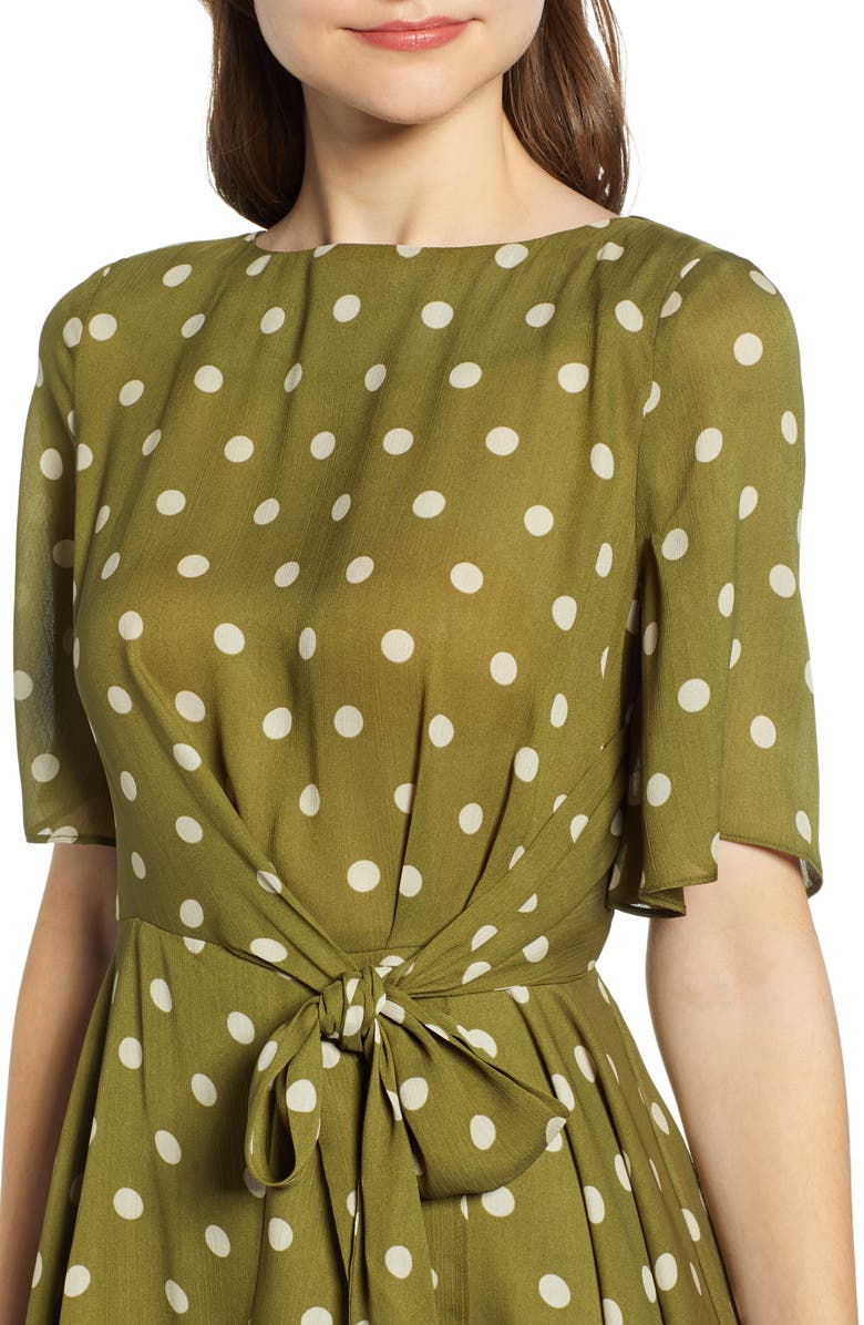 CHRISELLE LIM COLLECTION Chriselle Lim Marie Handkerchief Hem Midi Dress, Alternate, color, 