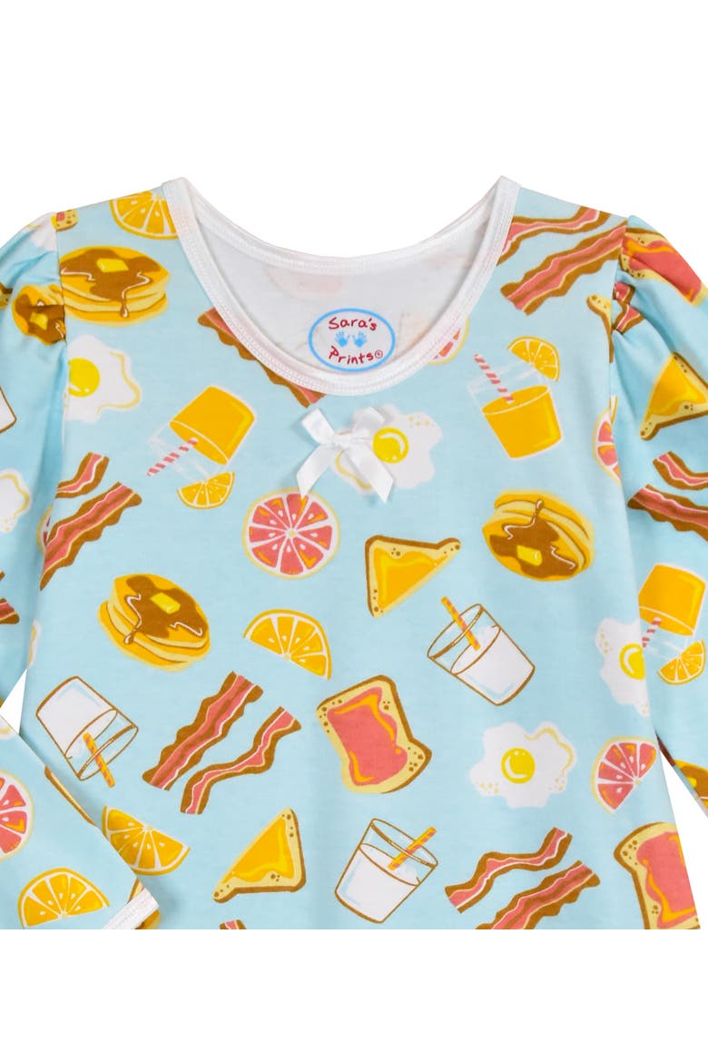 Long Sleeve Classic Nightgown, Alternate, color, Breakfast