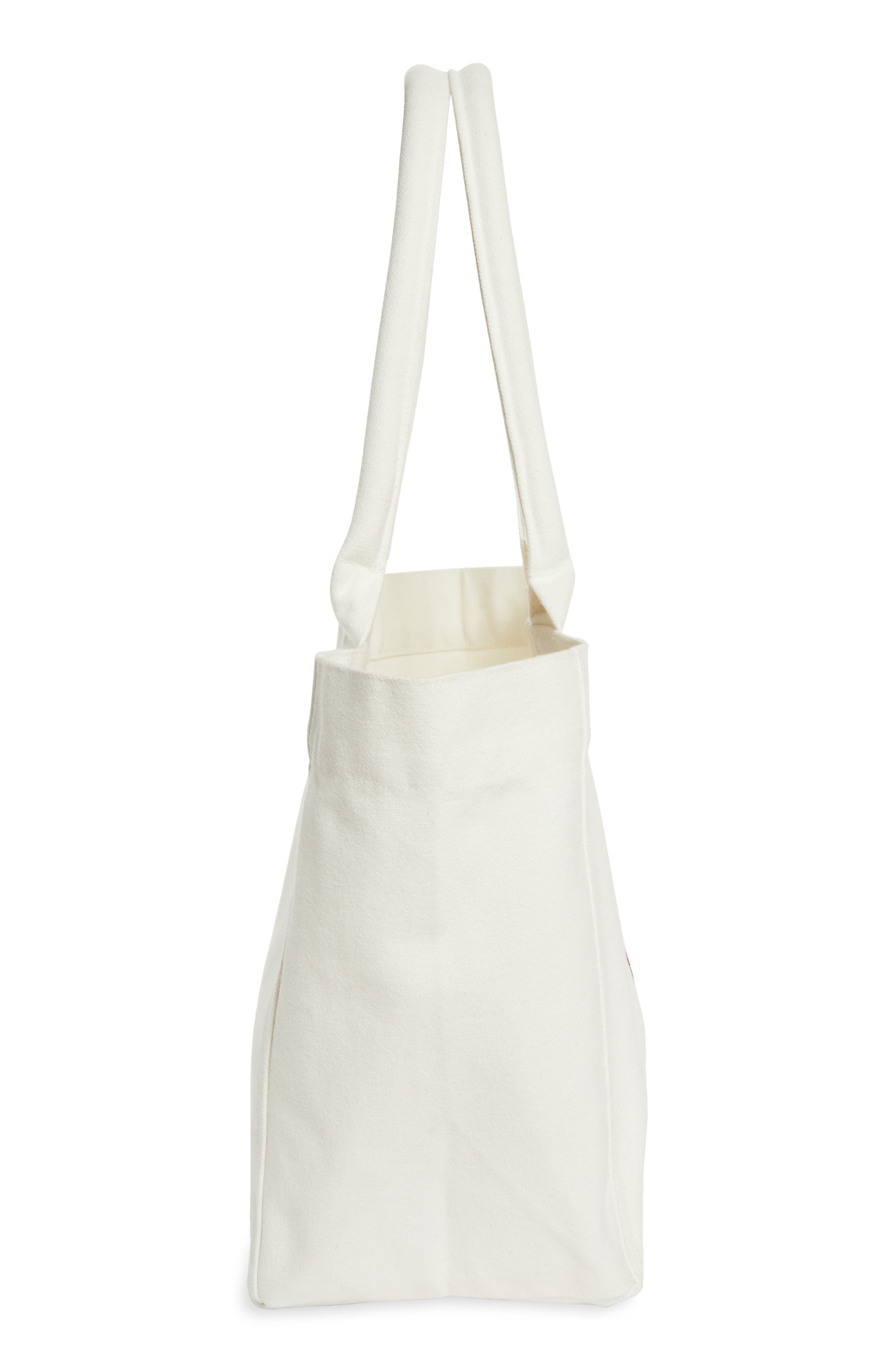 Isabel Marant Yenky Embroidered Logo Canvas Tote, Alternate, color, Red