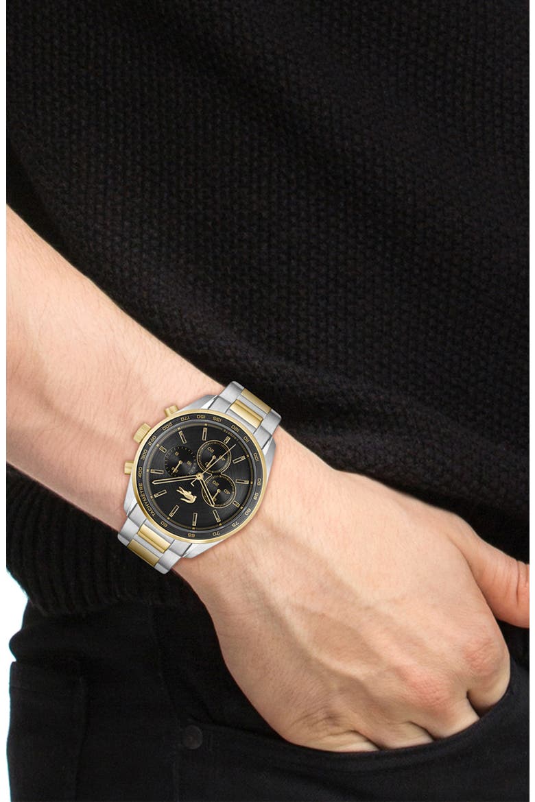 Boston Chronograph Watch, 42mm, Alternate, color, TWO TONE/ BLACK