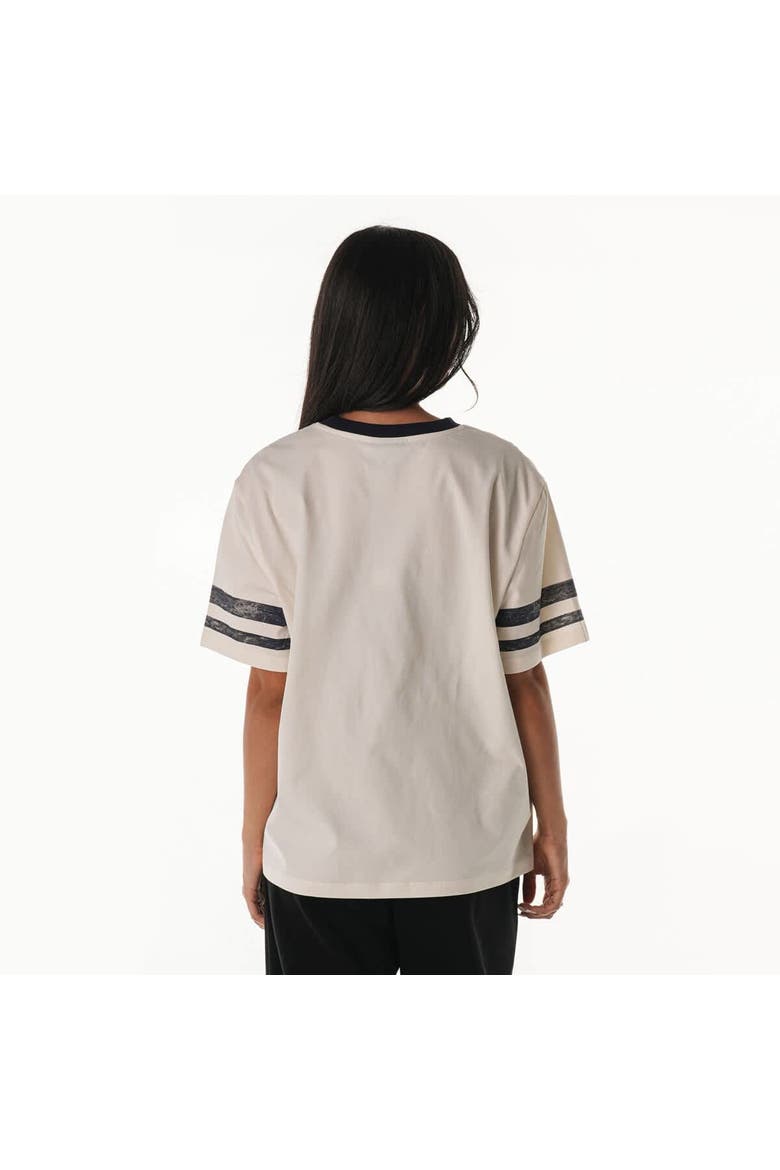 Women's The Wild Collective  Cream Dallas Cowboys Vintage Drop Shoulder Oversized Boyfriend T-Shirt, Alternate, color, Cream