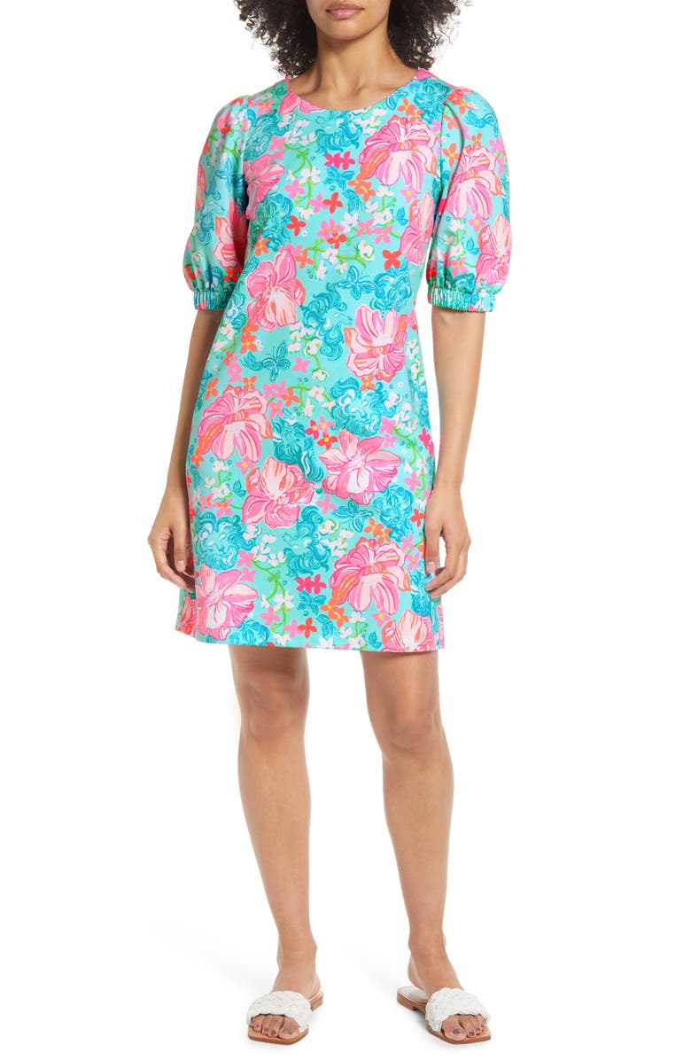 Lilly Pulitzer<sup>®</sup> Cayce Puff Sleeve Floral Dress, Main, color,