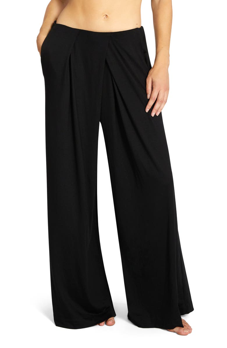 Robin Piccone Ava Pleated Wide Leg Pants, Main, color,