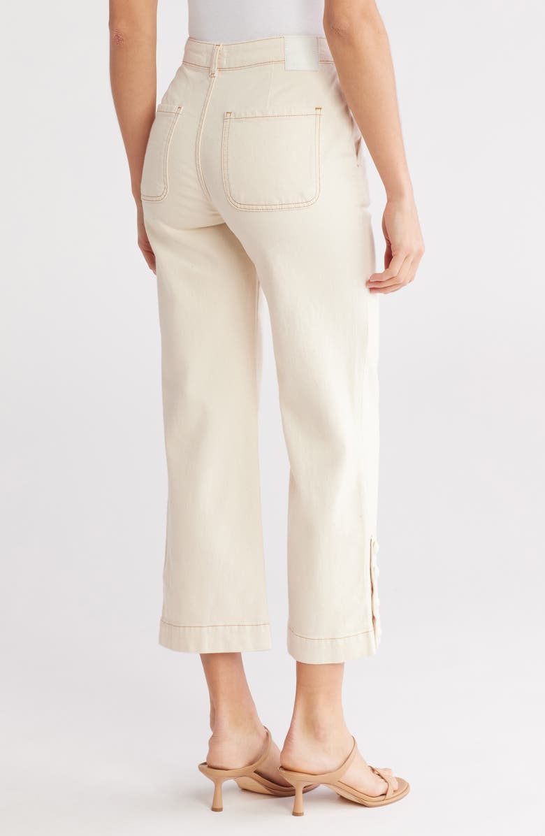 Simkhai Hyra Vent Crop Jeans, Alternate, color, Ecru