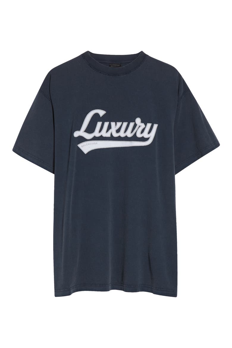 Medium Fit Luxury Cotton T-Shirt, Alternate, color, 8593 WASHED NAVY/ WHITE