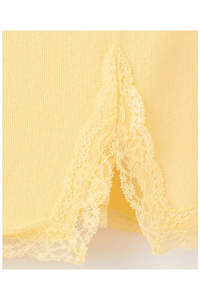 Lace Detail Rib Camisole, Alternate, color, PASTEL YELLOW