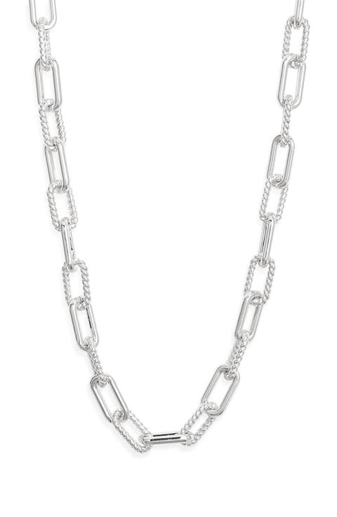 Textured Chain Link Necklace