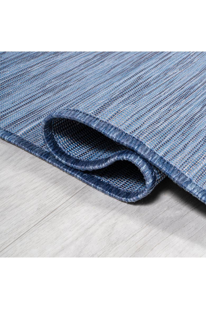 Ethan Modern Flatweave Solid Indoor/Outdoor Area Rug, Alternate, color, Blue