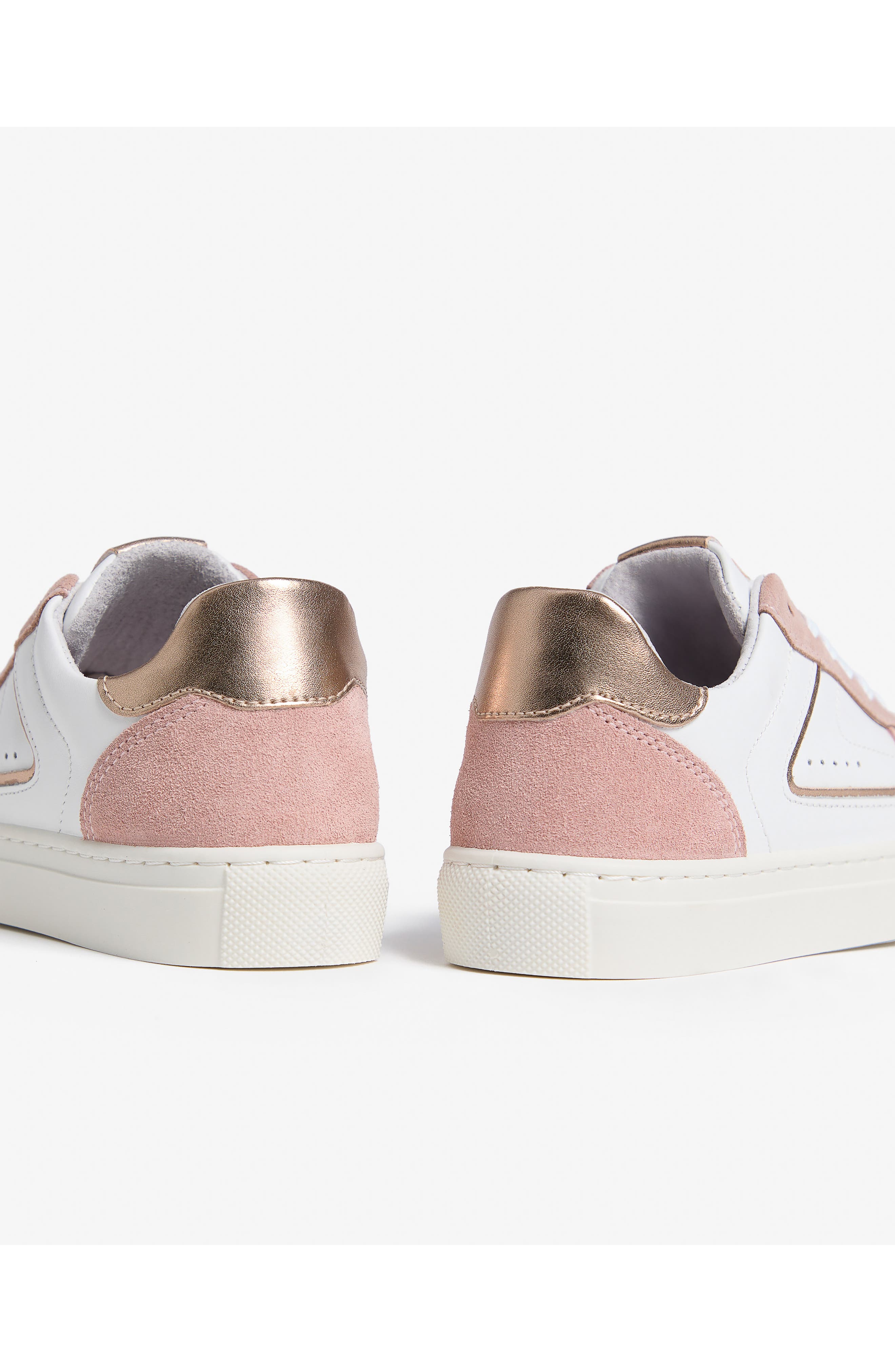 Kids' Retro Low Top Sneaker, Alternate, color, WHITE/ ROSE