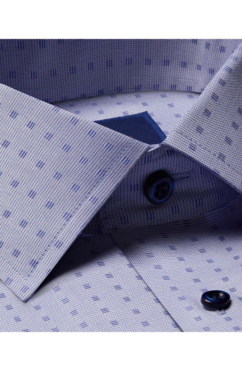 David Donahue Trim Fit Dobby Non-Iron Dress Shirt, Alternate, color,