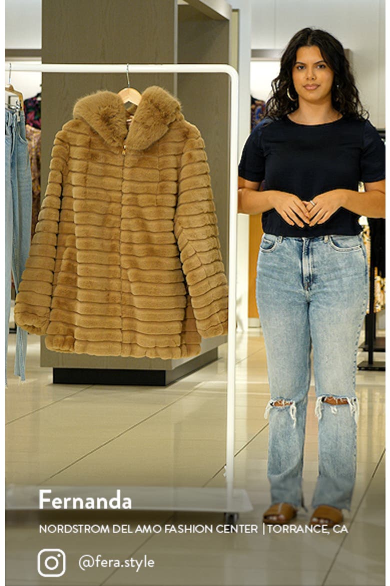 Hooded Faux Fur Jacket video