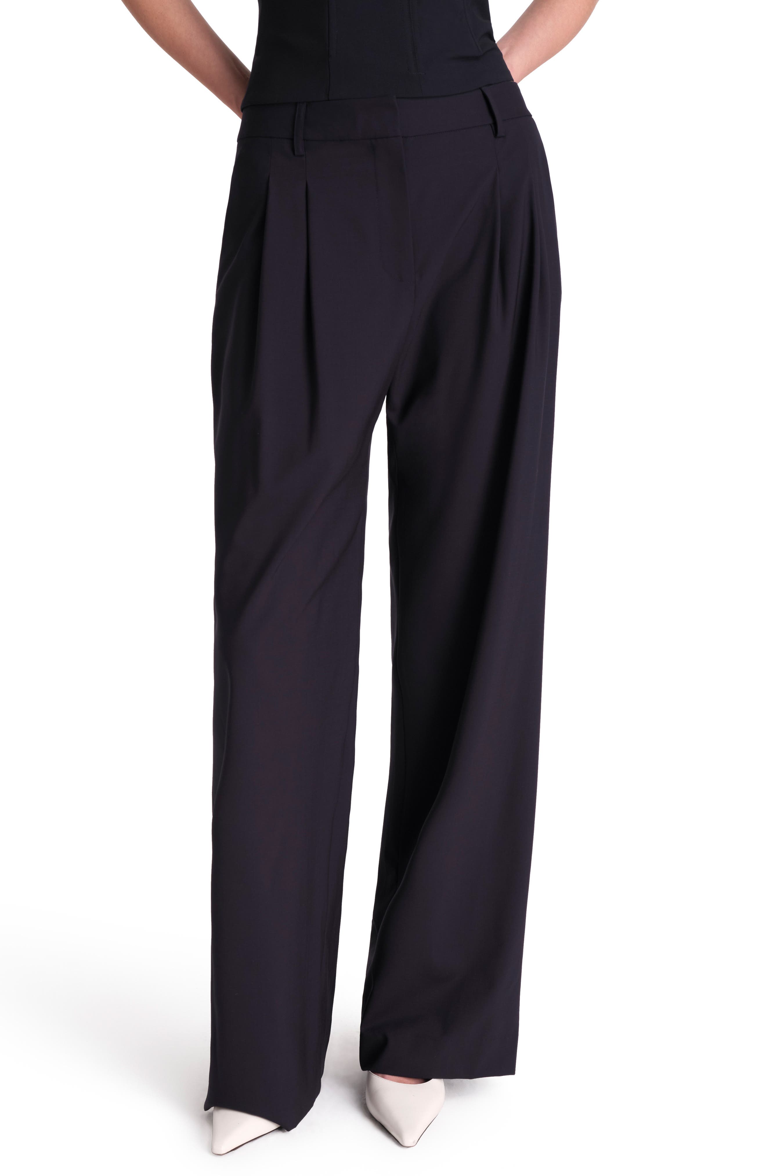 TWP TWP SULLI PLEATED WIDE LEG PANTS