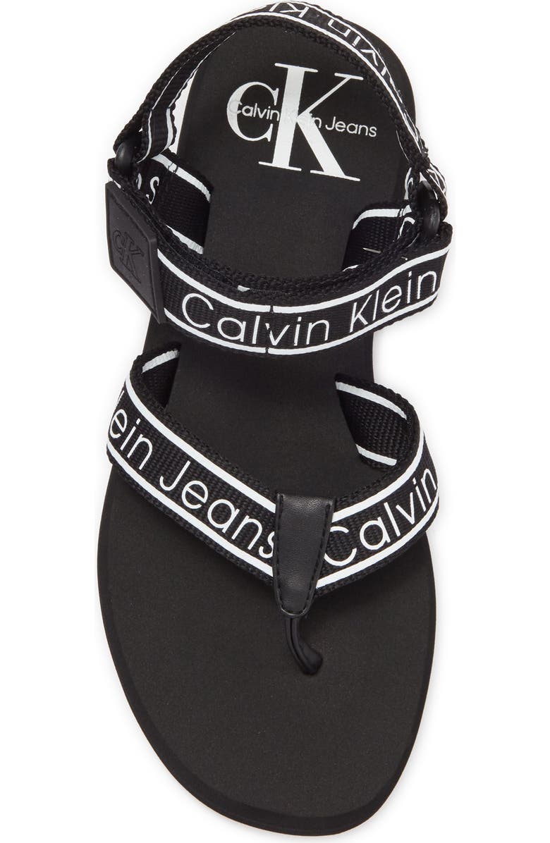 Calvin Klein Mikki Logo Print Sport Sandal, Alternate, color,