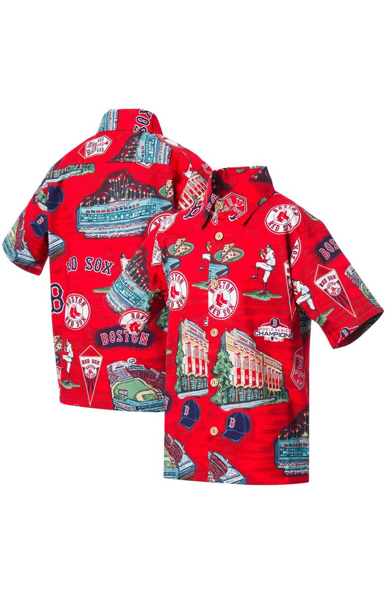 Reyn Spooner Boston Red Sox Reyn Spooner Scenic Button-Down Shirt - Red, Main, color, Red