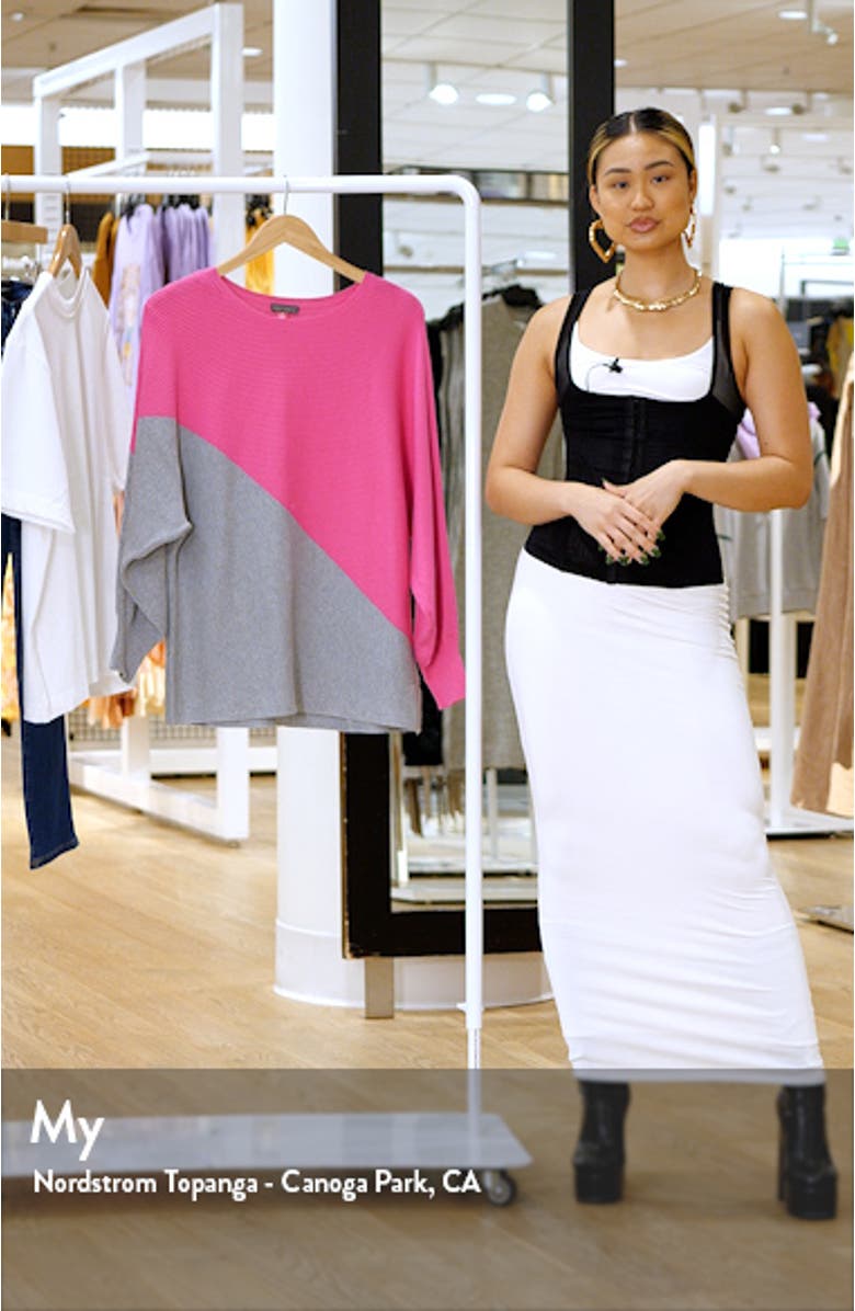 Asymmetric Colorblock Cotton Blend Sweater, sales video thumbnail