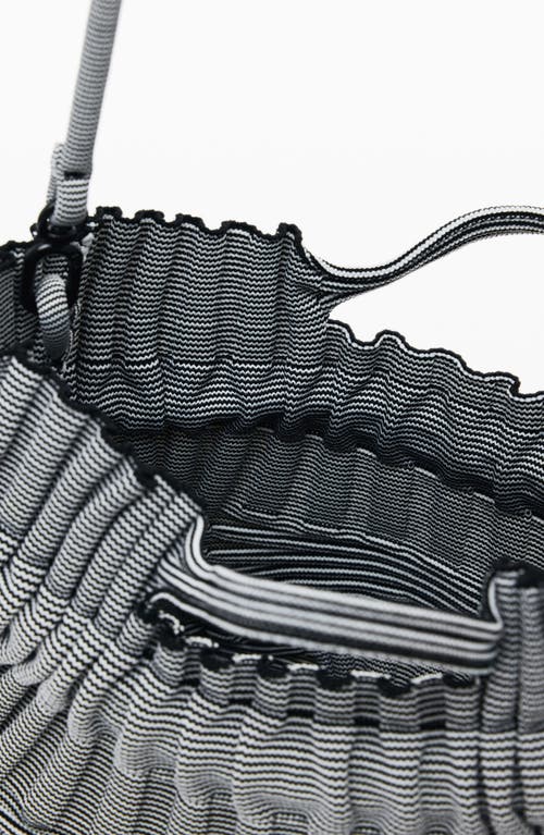 Desigual Textured Stretch Knit Bag In Black