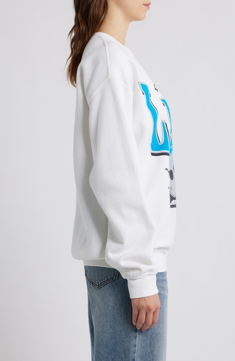 Junk Food NFL Lions Conversion Graphic Sweatshirt, Alternate, color, White