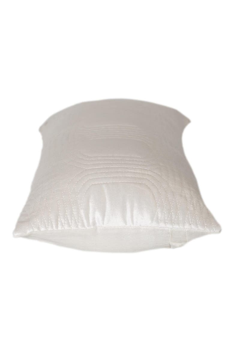 Iphis Topstitched Throw Pillow, Alternate, color, WHITE