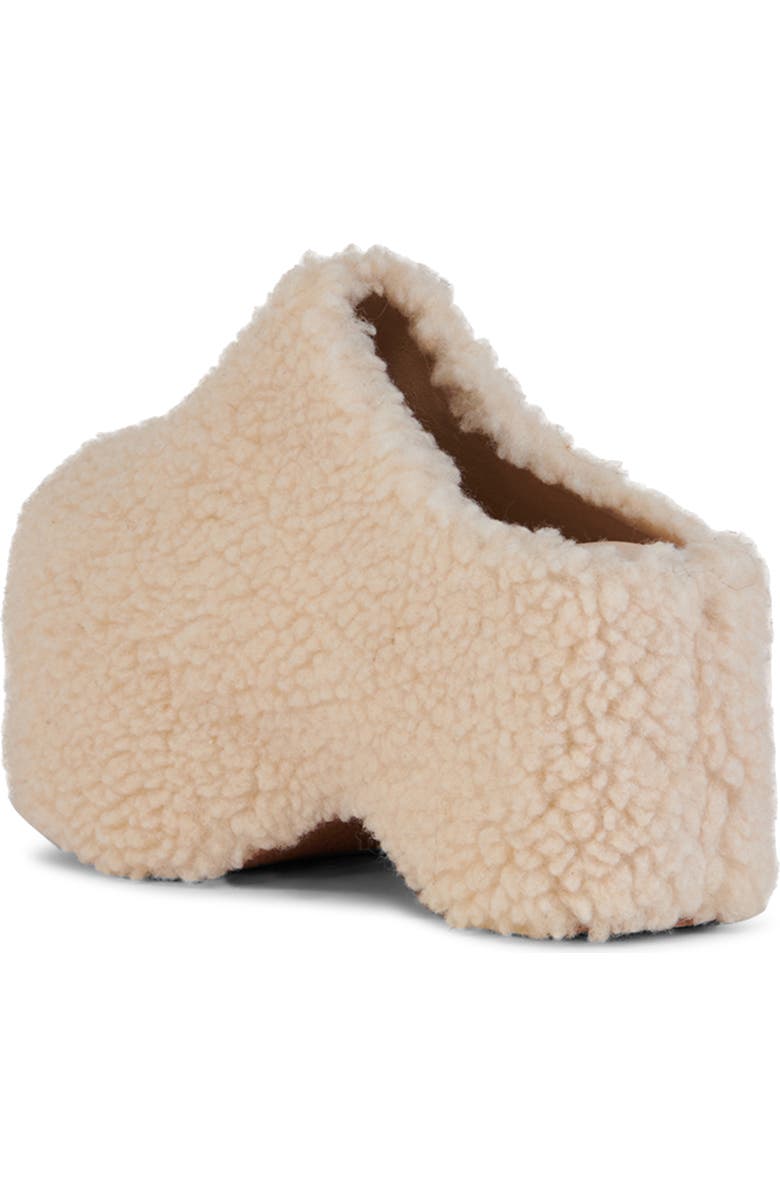 AZALEA WANG Dolorita Faux Shearling Clog, Alternate, color, Cream
