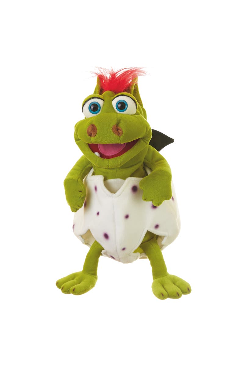 Living Puppets Olive The Baby Dinosaur 14 Inch Plush Hand Puppet, Main, color, Multicolored