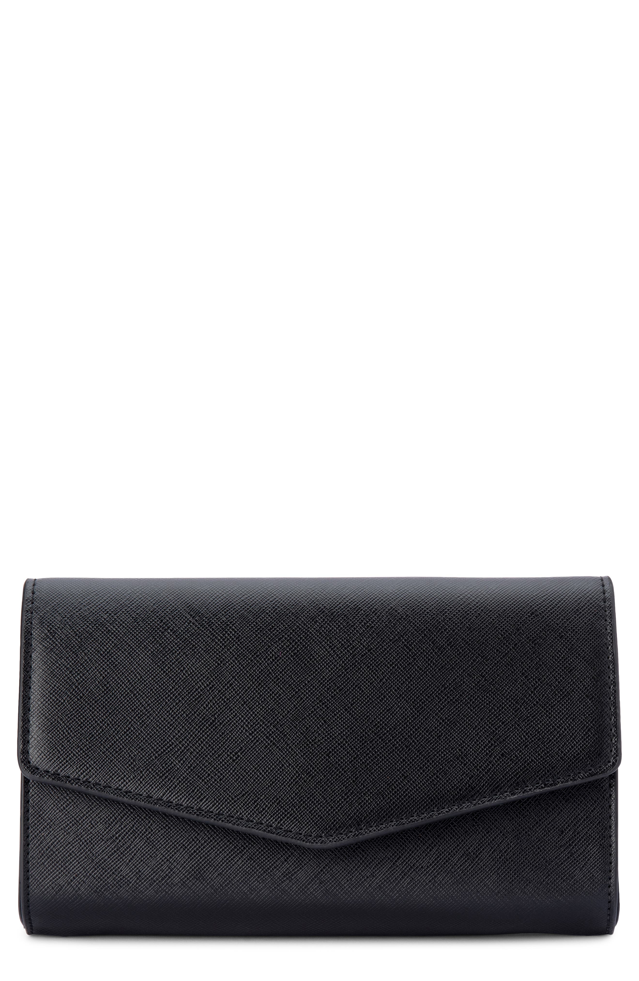 Olga Berg Nic Faux Leather Clutch, Main, color, 
