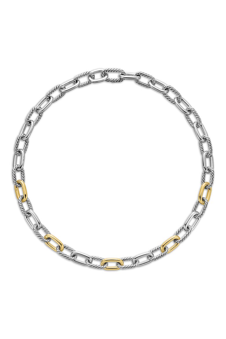 DY Madison® Chain Necklace in Sterling Silver with 18K Yellow Gold, 11mm, Alternate, color, STERLING SILVER WITH 18K GOLD