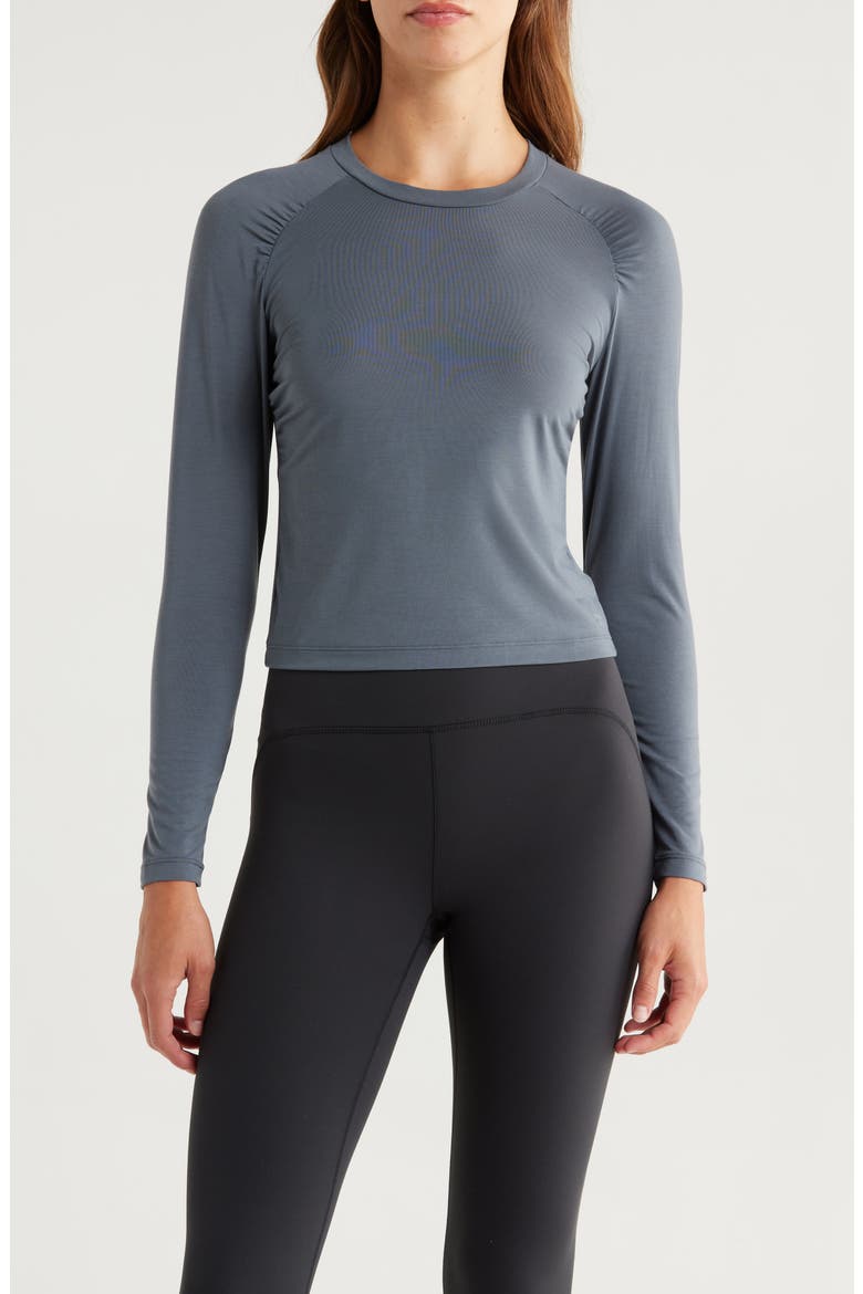 Elevate Long Sleeve Performance T-Shirt, Main, color, STORM CLOUD