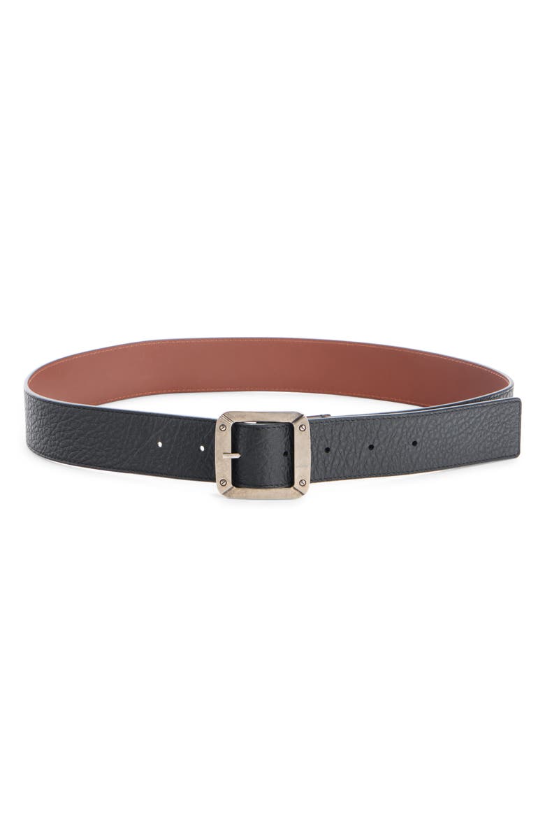 Acne Studios Reversible Leather Belt, Main, color, Black/ Brown