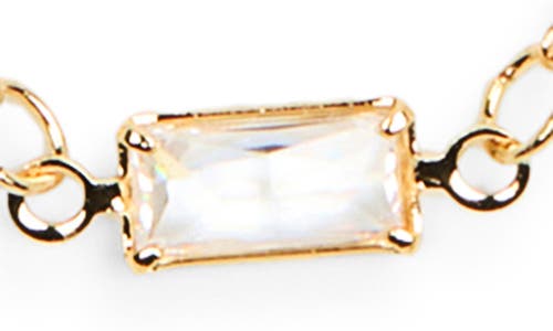 Nordstrom Rack Baguette Cubic Zirconia Station Layered Necklace In Gold