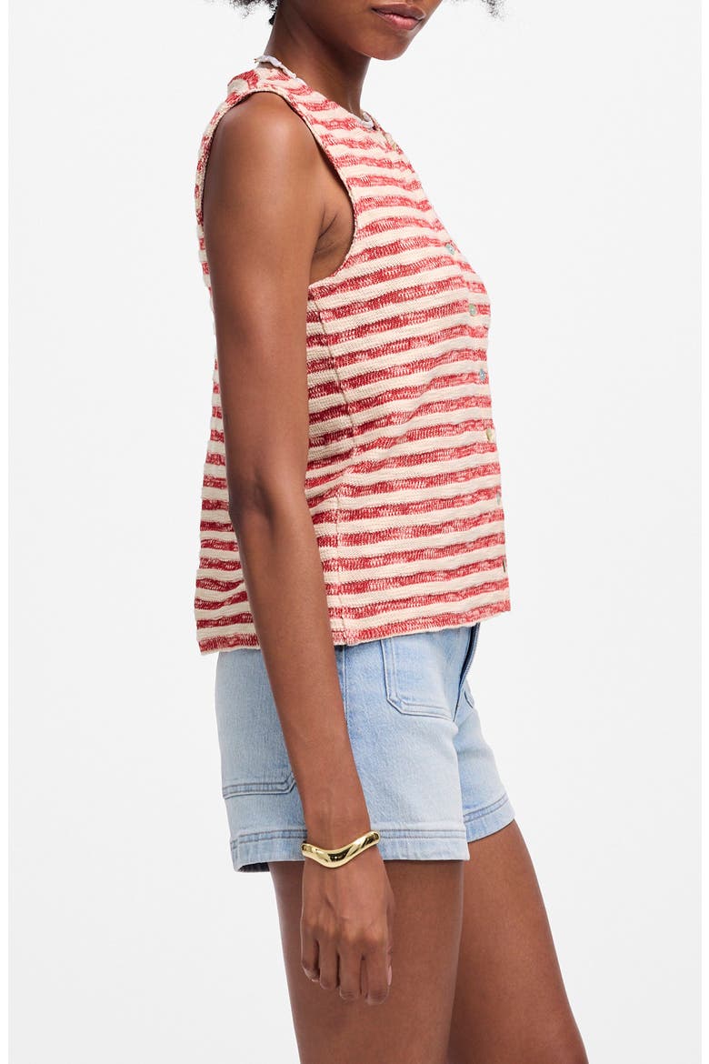 Stripe Crewneck Sweater Vest, Alternate, color, FESTIVAL RED