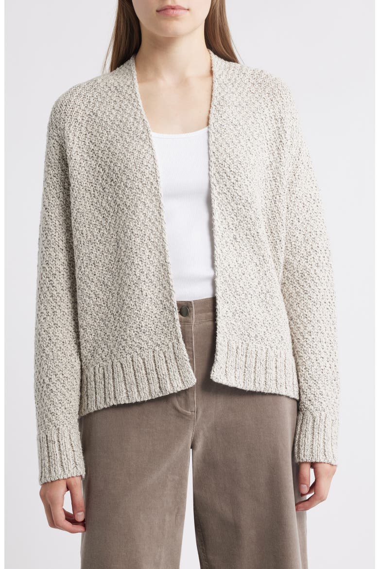 Open Front Organic Cotton Cardigan, Main, color, SEA SALT