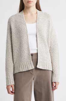 Eileen Fisher Open Front Organic Cotton Cardigan