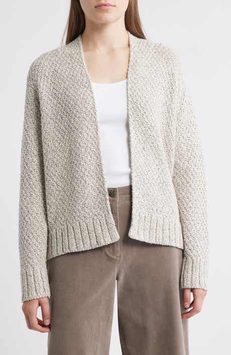 Eileen Fisher Open Front Organic Cotton Cardigan