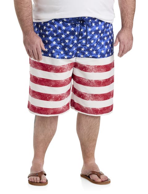 Big & Tall Patriotic Swim Trunks