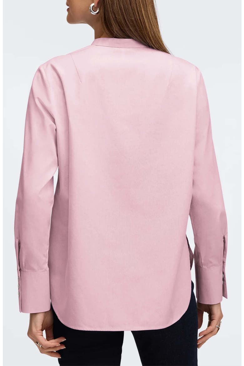 Kris Tux Bib Cotton Button-Up Shirt, Alternate, color, CHAMBRAY PINK