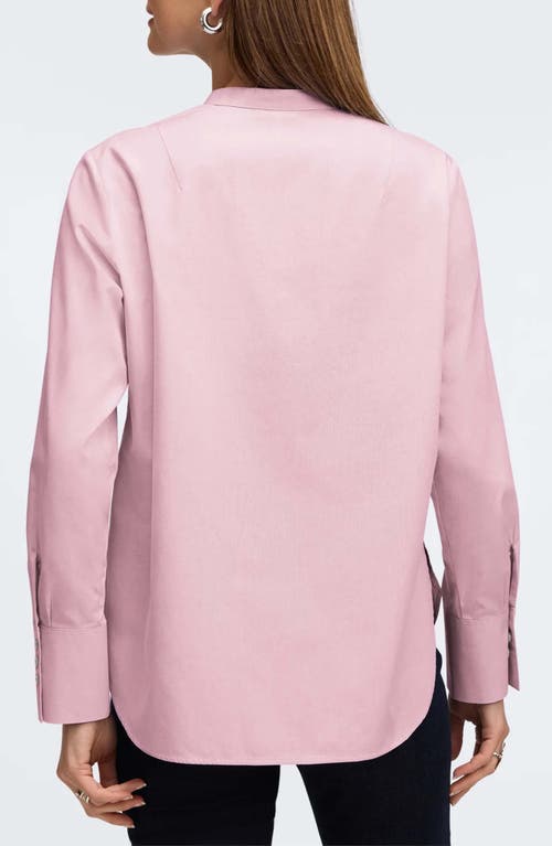 FOXCROFT FOXCROFT KRIS TUX BIB COTTON BUTTON-UP SHIRT