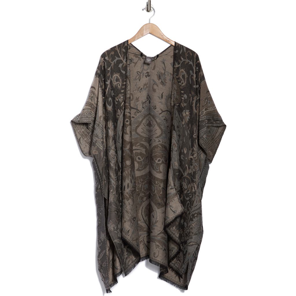 Vince Camuto Paisley Jacquard Topper In Black