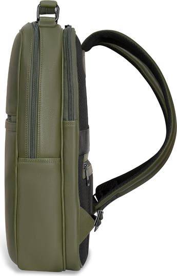 Compact Leather Travel Backpack