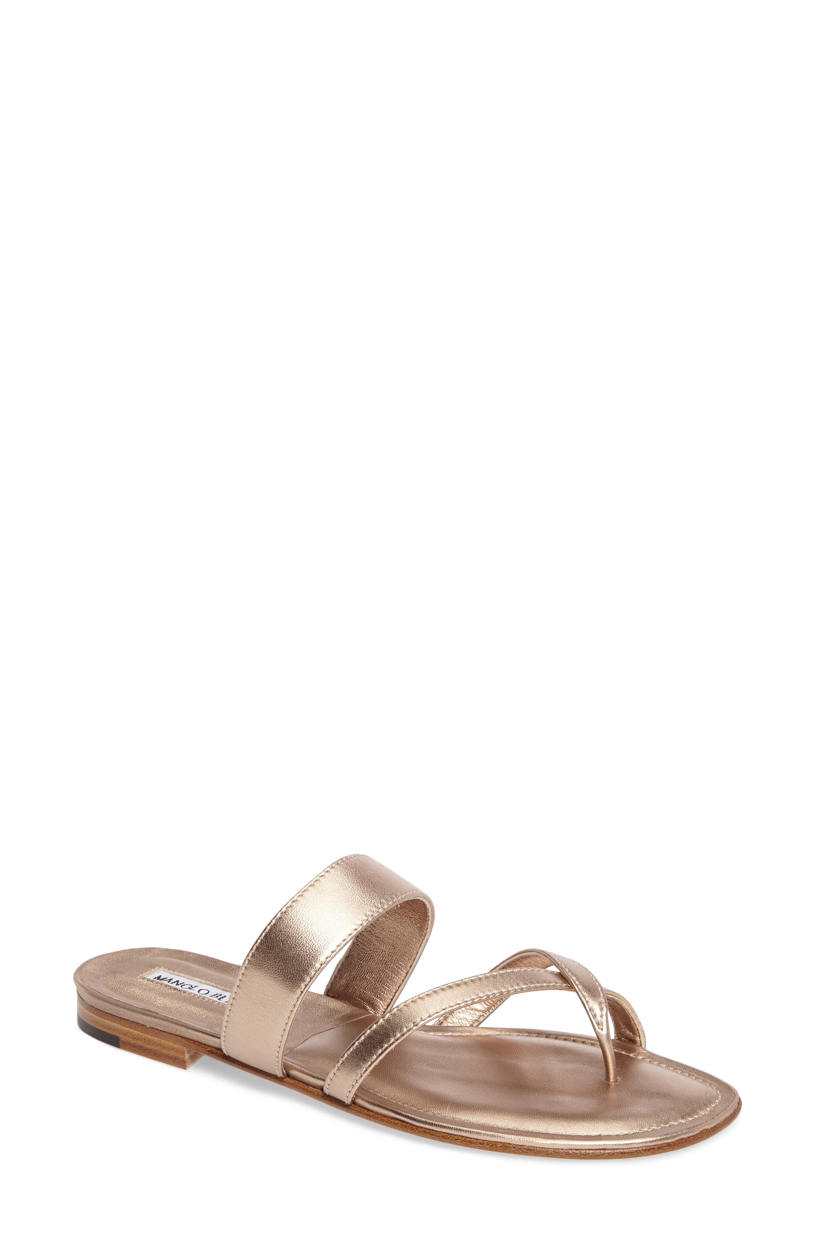 Slide Sandal, Main, color, LIGHT ROSE GOLD