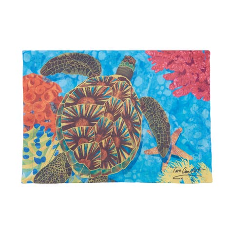 Turtle Printed Placemats Set of 6, 13.5" x 19"