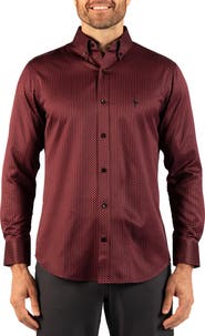 TailorByrd Diamond Printed Performance Shirt