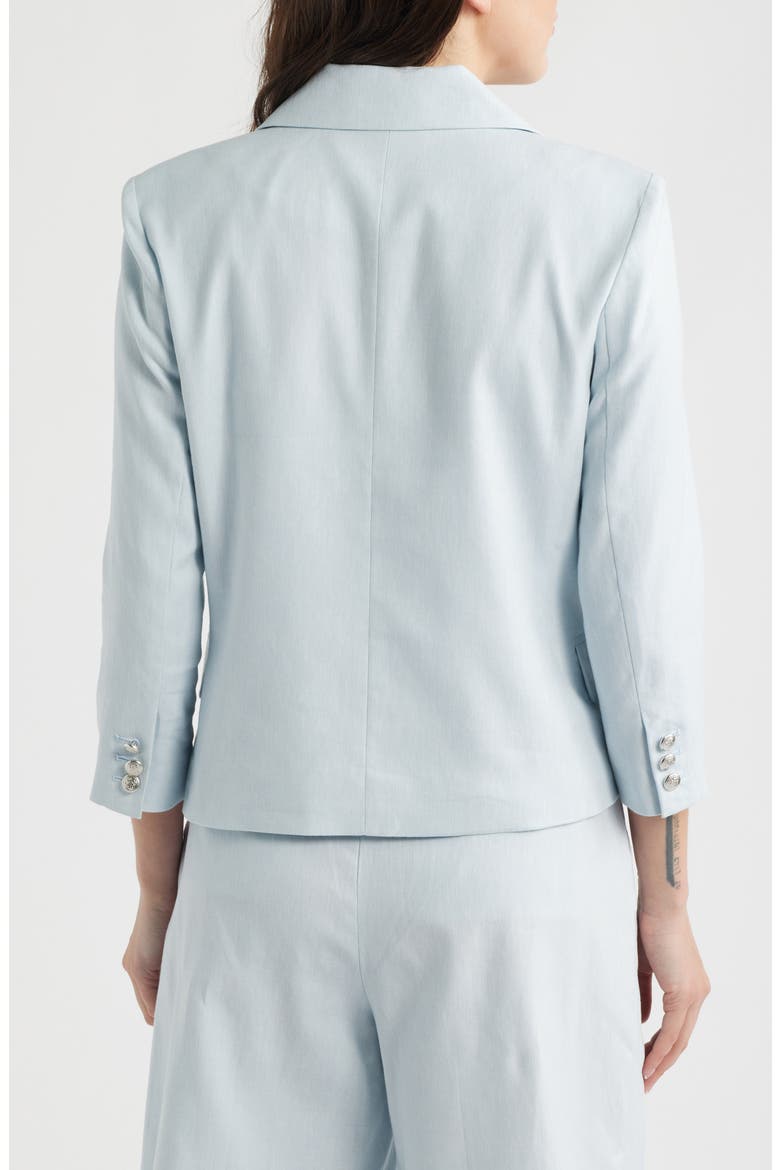 Double Breasted Crop Blazer, Alternate, color, AIRY BLUE