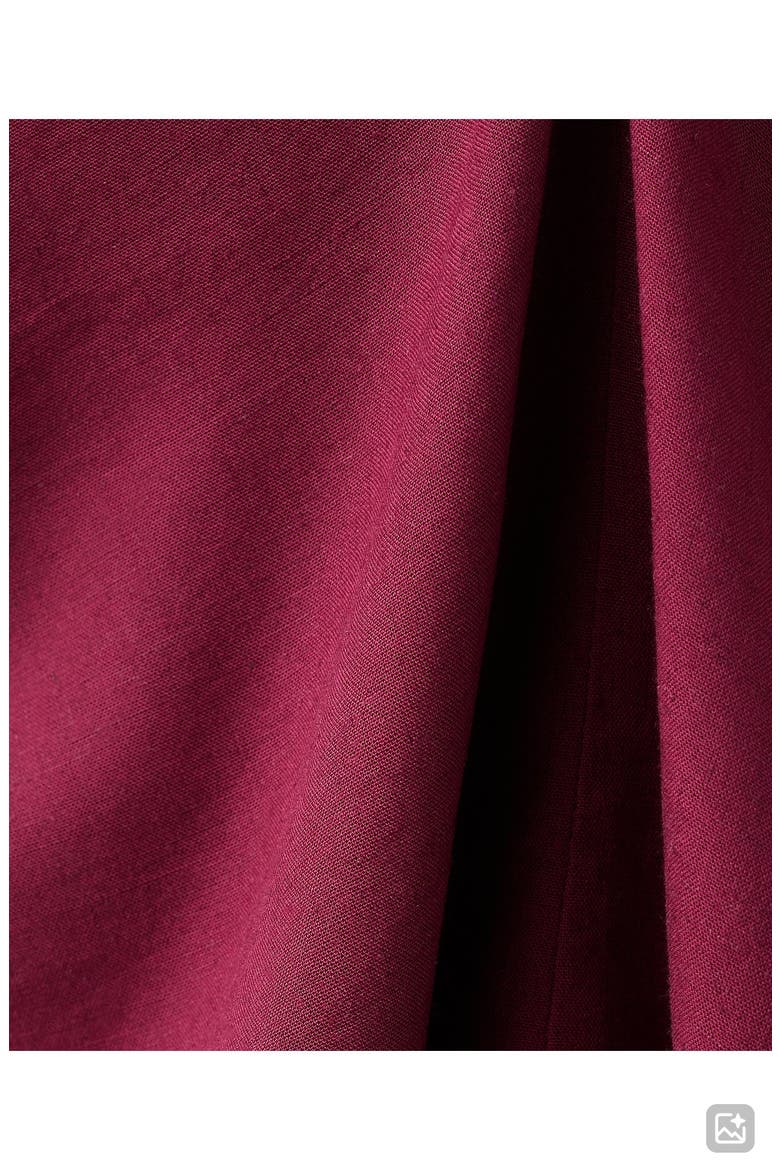 Crisscross Halter Linen Blend Top, Alternate, color, MAROON