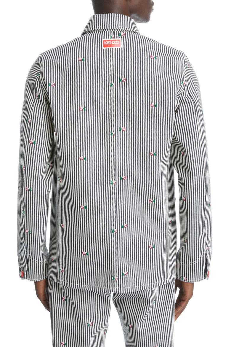 Rinse Stripe Workwear Denim Shirt Jacket, Alternate, color, DM - RINSE BLUE DENIM