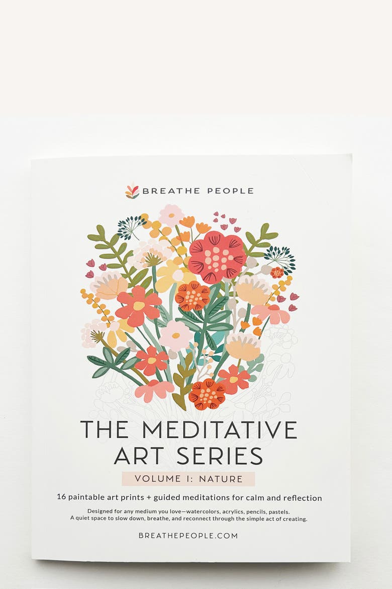 Meditative Art Workbook + Acrylics, Main, color, White