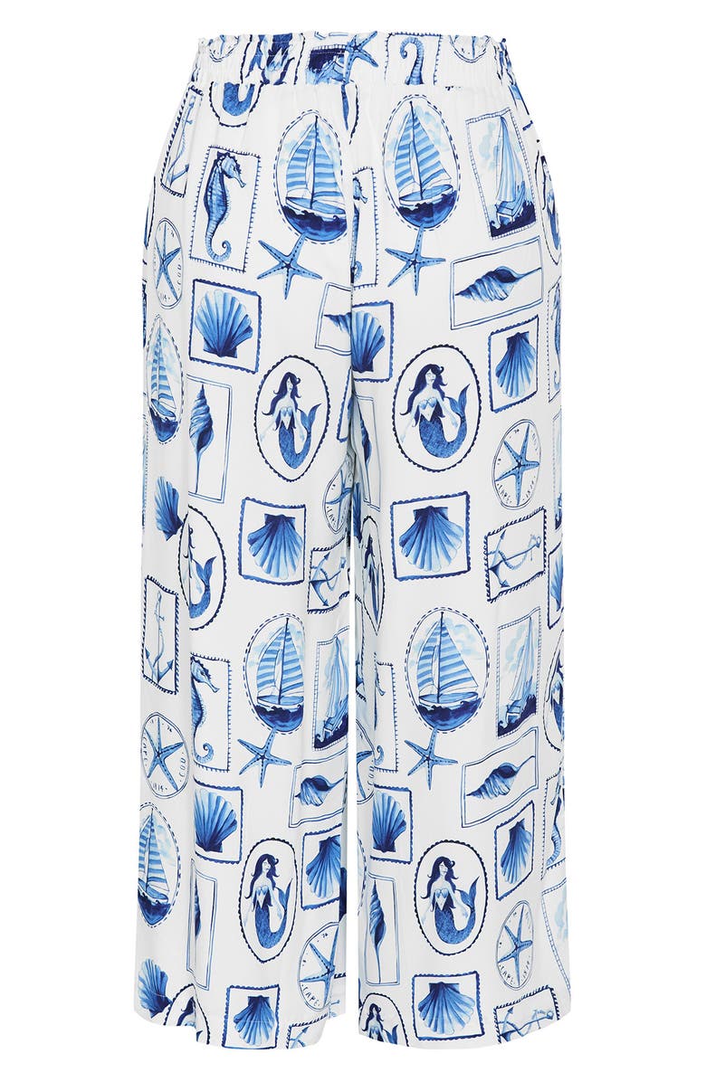 City Chic Liana Print Wide Leg Pants, Alternate, color, 