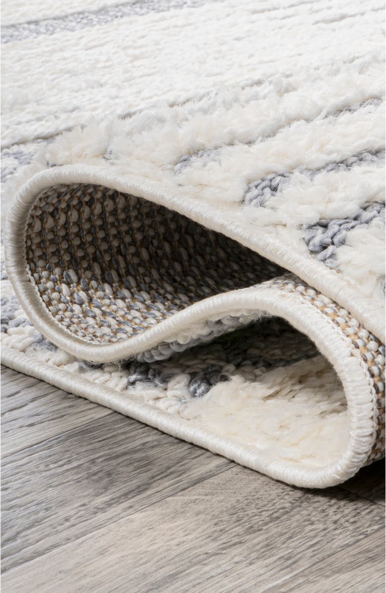 JONATHAN Y Kerstin Geometric High-Low Area Rug, Alternate, color, Cream/Gray